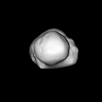 Un'immagine della cometa 67P/Churyumov–Gerasimenko ottenuta il  14 Luglio 2014 dalla camera OSIRIS della sonda ESA Rosetta. Le immagini hanno permesso di creare un modello 3D della cometa che mostra la sua struttura con il doppio lobo.  